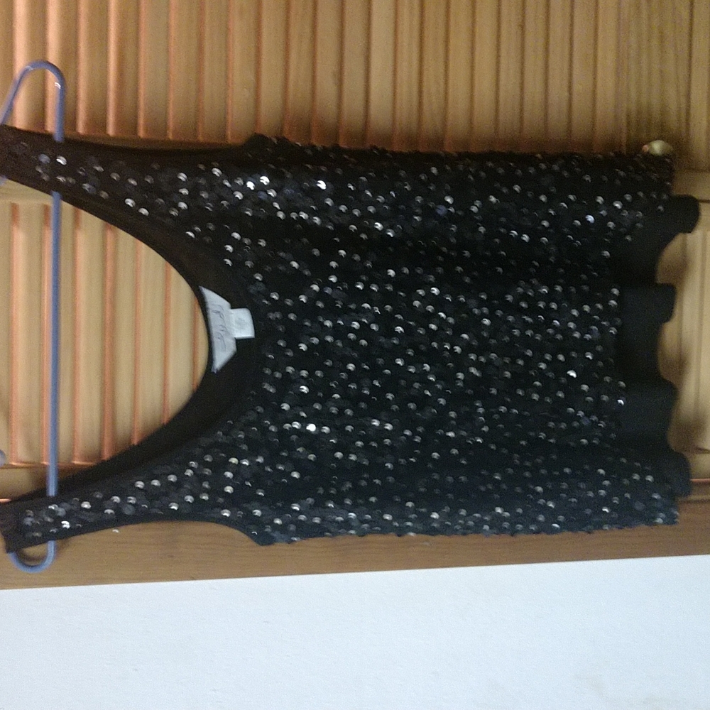 Ludi Brand Women's Black Multi Sequined Tank-Brand New-Size Medium-NWOT